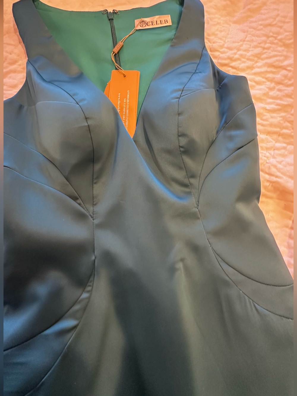 Sleeveless Teal Maxi Dress with V-Neck